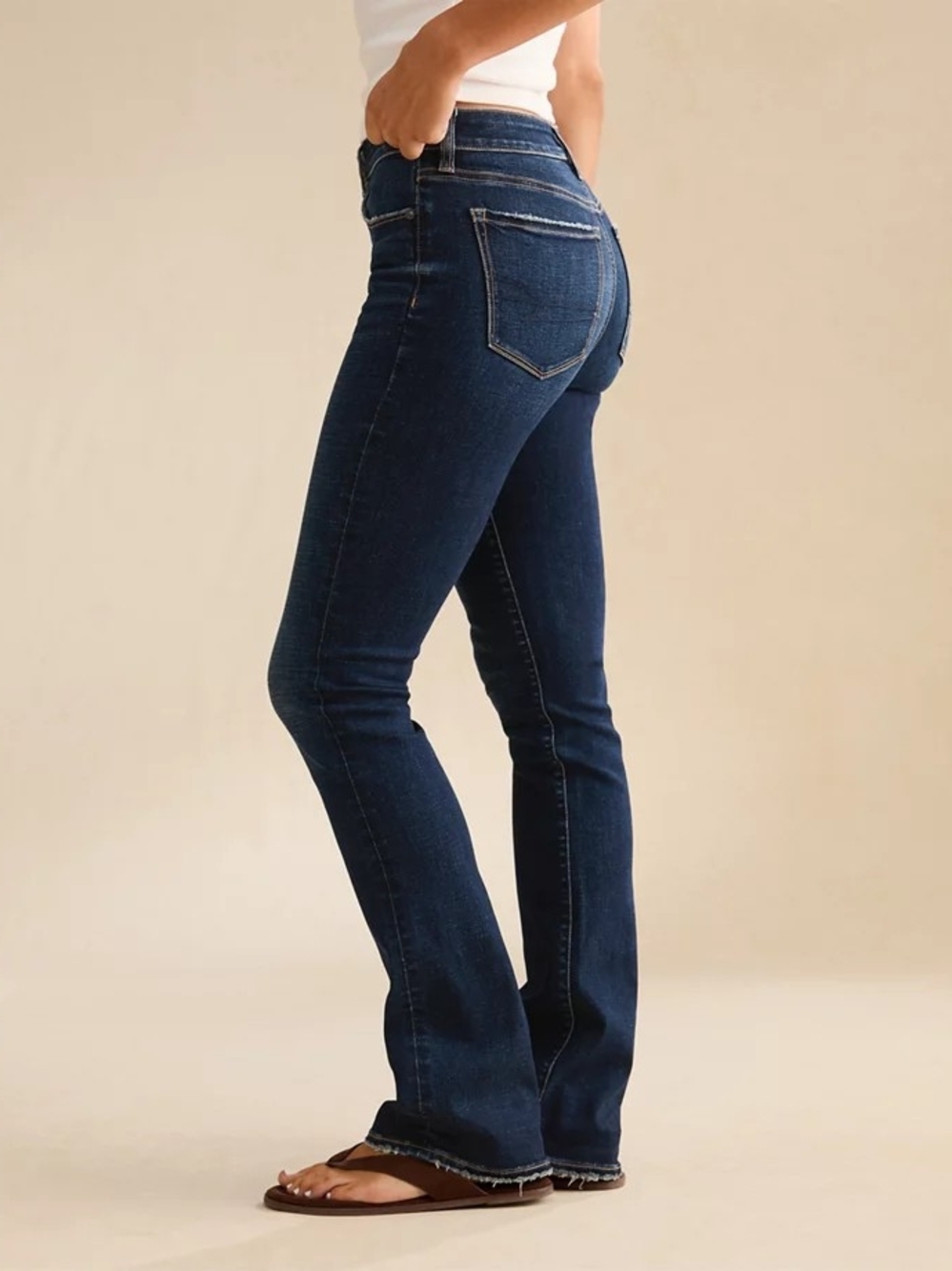 American Eagle Outfitters Dark Blue Boot-Cut Jeans - Picture 3 of 9